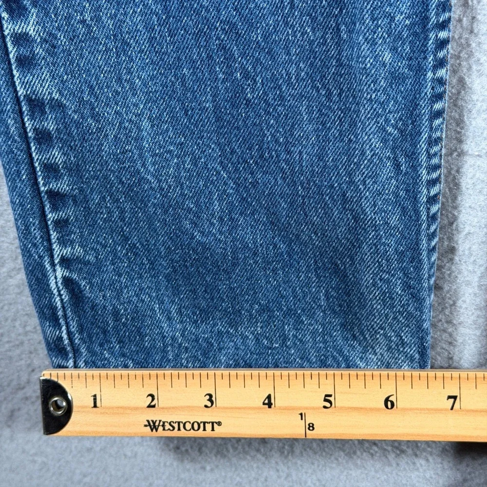 Levis 505 Vintage Orange Tab Straight Leg Jeans Medium Wash Blue Mens 30x32